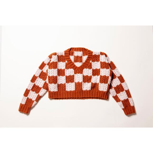 Wool and the Gang New Rules Crop Sweater - 1 Cinnamon Dust - Picture 2 of 3